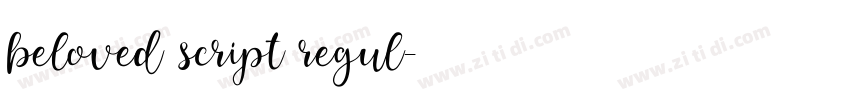 beloved script regul字体转换